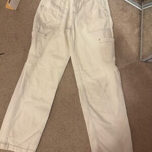 Women’s Cream Cargo Pants